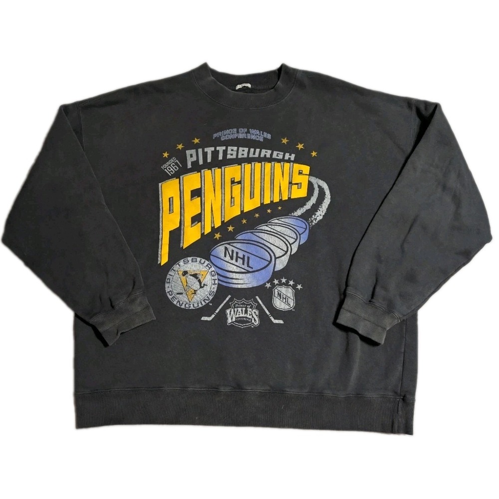Vintage Hockey Pittsburgh Penguins NHL Crewneck Sweatshirt Mens XL Oversized